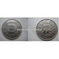 5 Kronor 2002 Švédsko